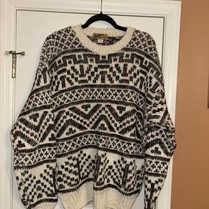 Vintage 100% Cotton Cozy Patterned Sweater